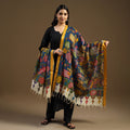 Pen Work Chanderi Silk Handpainted Kalamkari Dupatta