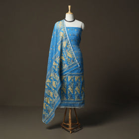 Phulia jamdani silk cotton 2pc unstitched dress material 02