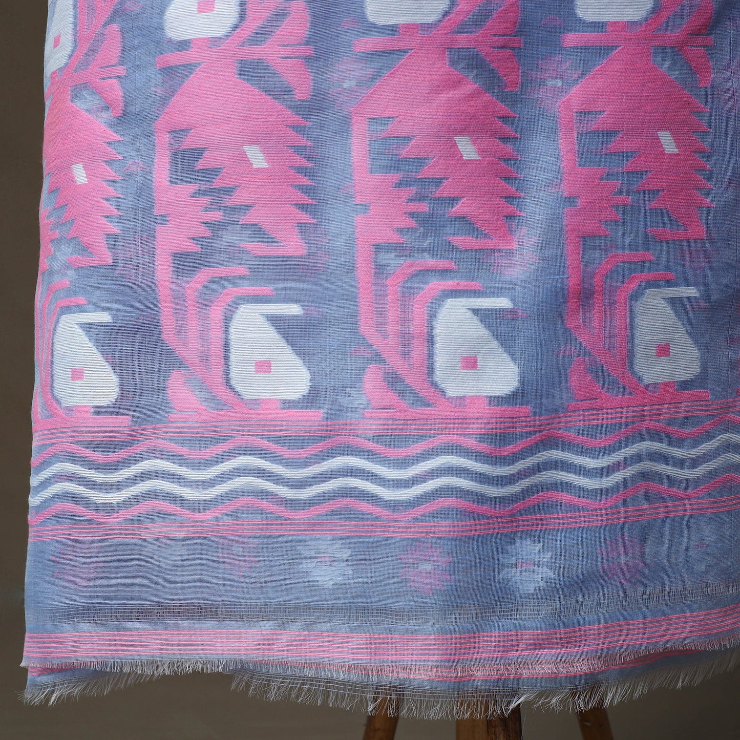 Phulia jamdani silk cotton 2pc unstitched dress material 10