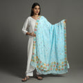Buy Traditional Phulkari Hand Embroidery Semi Silk Chinnon Dupatta 60 Online at iTokri.com