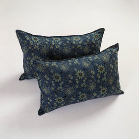 Blue - pillow cover (set of 2) 04 - handcrafted