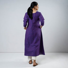 Buy Jacquard Cotton Long Kurta for Women