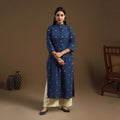 Buy Pintuck Straight Cotton Jacquard Kurta for Women