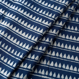 Blue - pipad printed cotton fabric - handcrafted