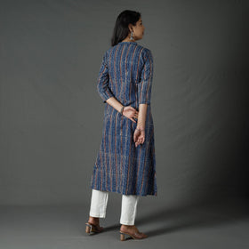 Buy Pipad Block Printed Cotton Long Kurta for Women