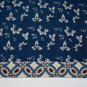 Shop Blue Pipad Block Printed Cotton Blouse Piece