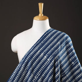 Blue - pipad printed cotton fabric - handcrafted