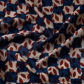 Blue - pipad printed cotton fabric - handcrafted