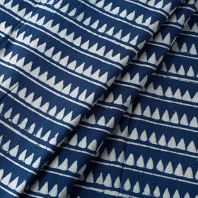 Blue - pipad printed cotton fabric - handcrafted