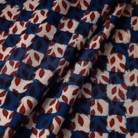 Blue - pipad printed cotton fabric - handcrafted