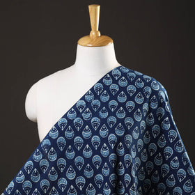 Blue - pipad printed cotton fabric - handcrafted