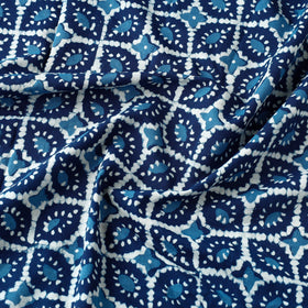 Blue - pipad printed cotton fabric - handcrafted