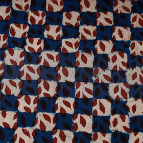 Blue - pipad printed cotton fabric - handcrafted