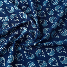 Blue - pipad printed cotton fabric - handcrafted