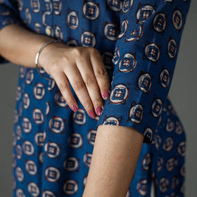 Buy Pipad Block Printed Cotton Long Kurta for Women