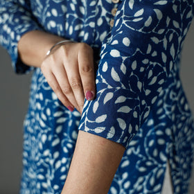 Buy Pipad Block Printed Cotton Long Kurta for Women