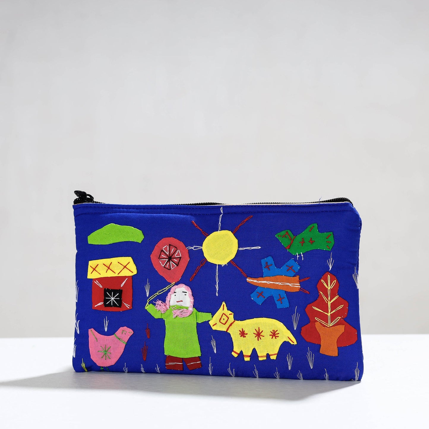  Pipli Applique Work Cotton Cosmetic Pouch 
