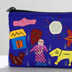  Pipli Applique Work Cotton Cosmetic Pouch 