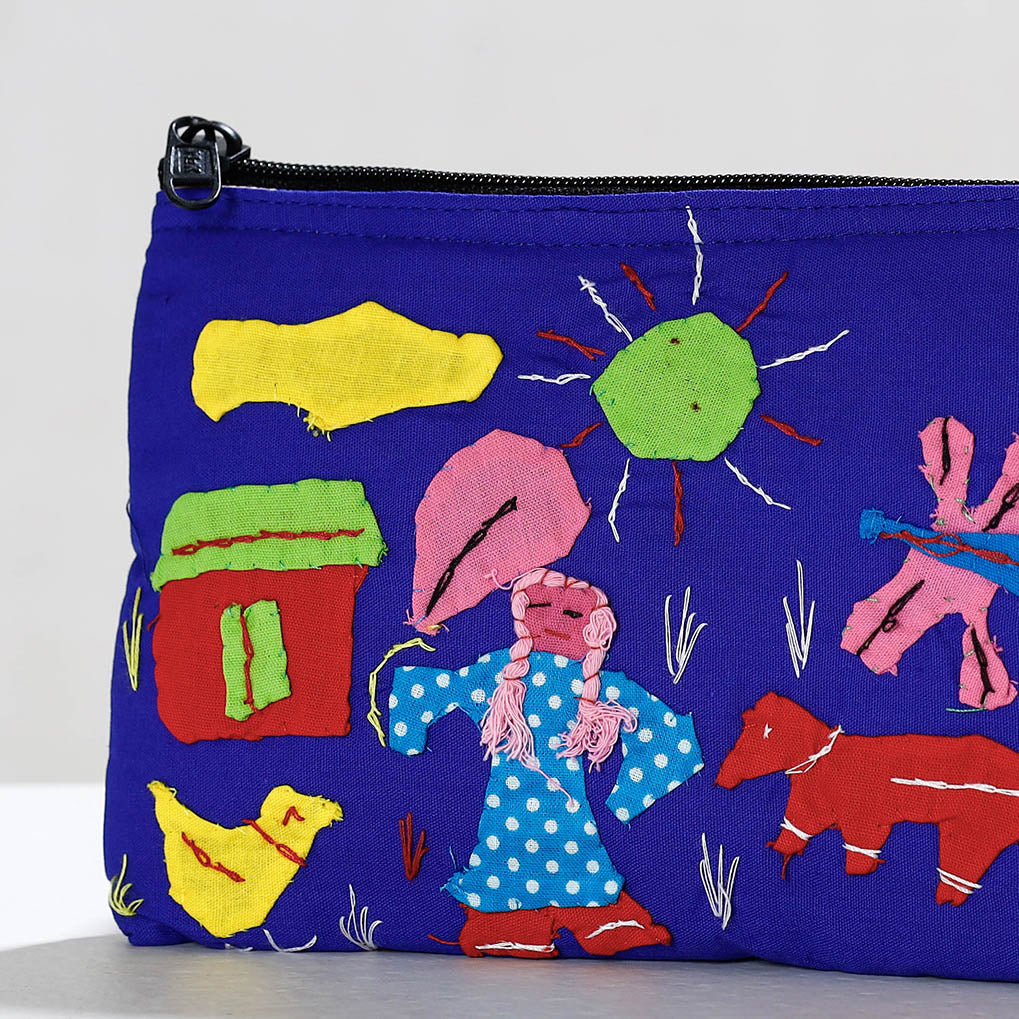  Pipli Applique Work Cotton Cosmetic Pouch 