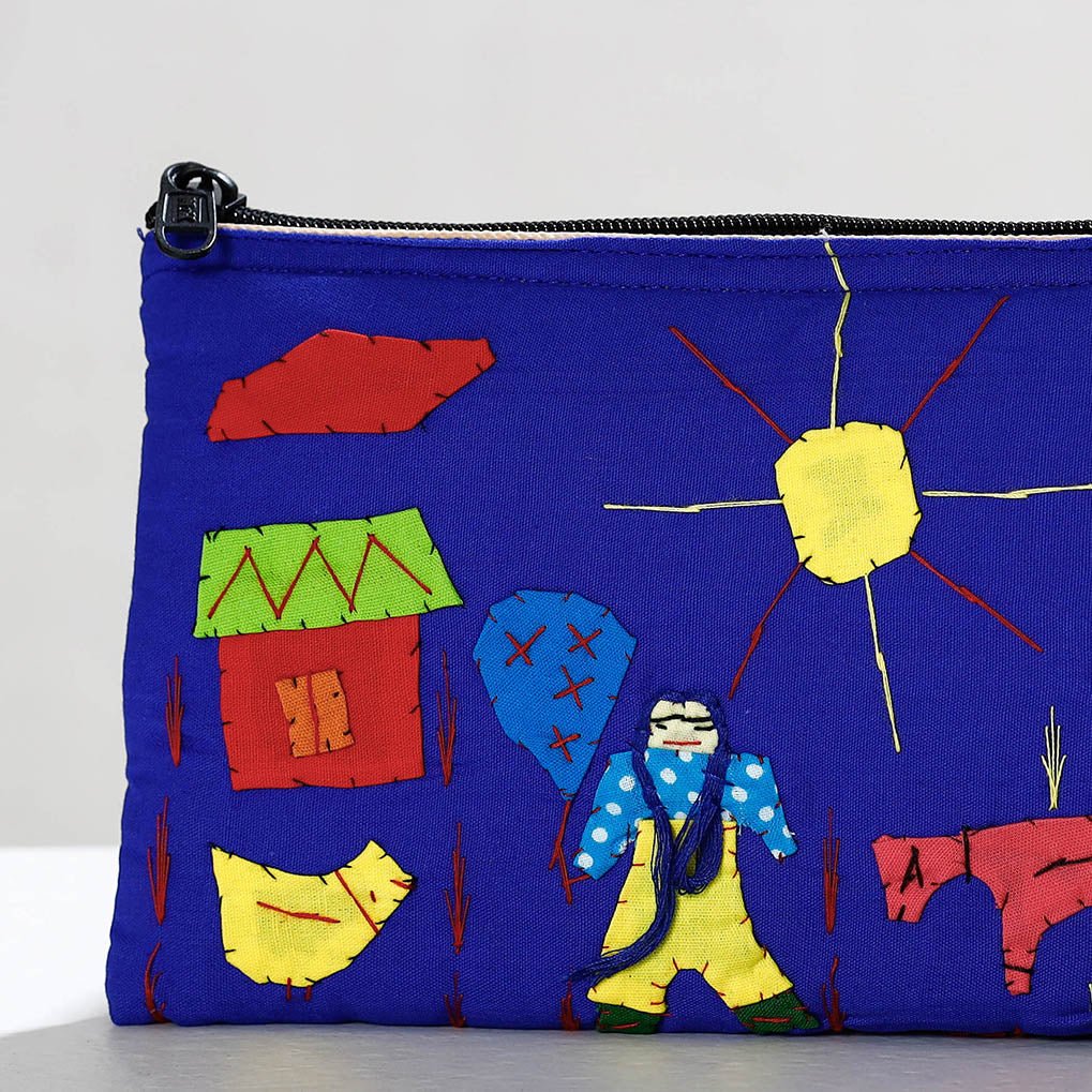  Pipli Applique Work Cotton Cosmetic Pouch 