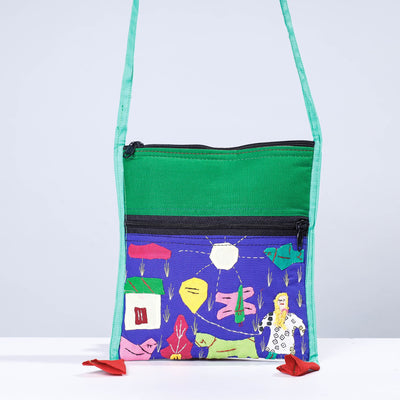 Buy Pipli Applique Work Cotton Sling Bag Online at iTokri.com