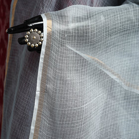 Plain cotton kota doria dupatta 17 - handcrafted