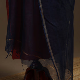 Plain cotton kota doria dupatta 18 - handcrafted