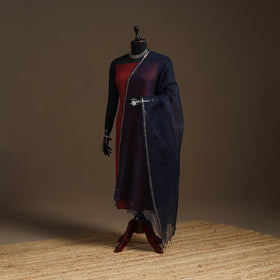 Plain cotton kota doria dupatta 18 - handcrafted