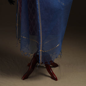 Plain cotton kota doria dupatta 23 - handcrafted