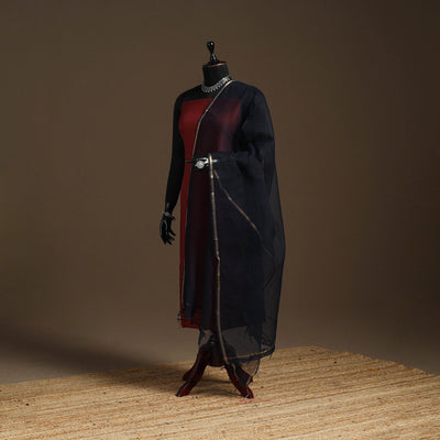 Plain cotton kota doria dupatta 23 - handcrafted