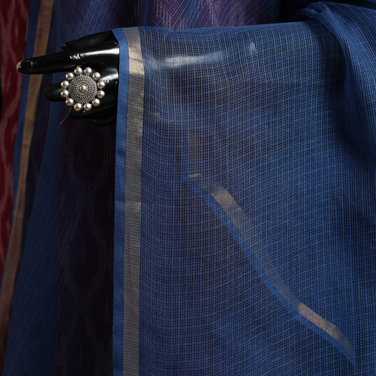 Plain cotton kota doria dupatta 23 - handcrafted