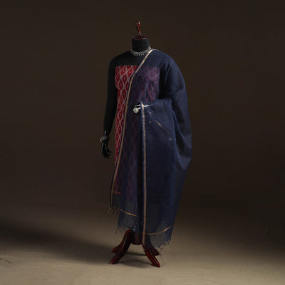 Plain cotton kota doria dupatta 24 - handcrafted