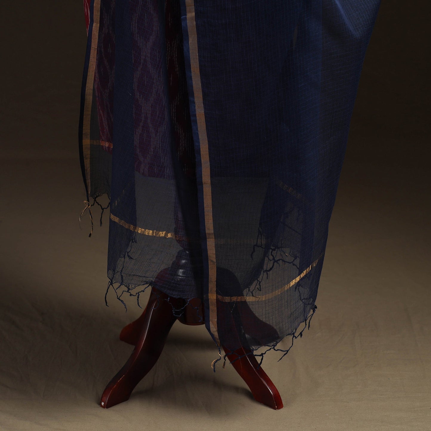 Plain cotton kota doria dupatta 24 - handcrafted