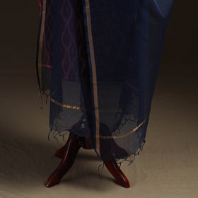 Plain cotton kota doria dupatta 24 - handcrafted