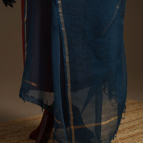 Plain cotton kota doria dupatta 28 - handcrafted