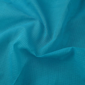 Blue Plain Cotton Kota Doria Fabric 