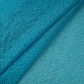 Blue Plain Cotton Kota Doria Fabric 