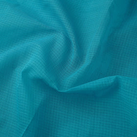 Blue - plain cotton kota doria fabric 12 - handcrafted