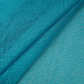 Blue - plain cotton kota doria fabric 12 - handcrafted