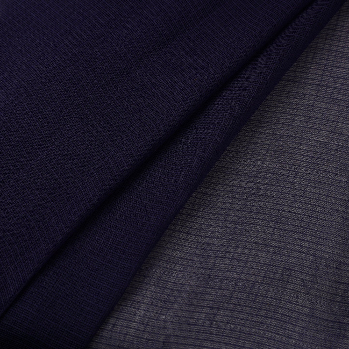 Blue - plain cotton kota doria fabric 18 - handcrafted