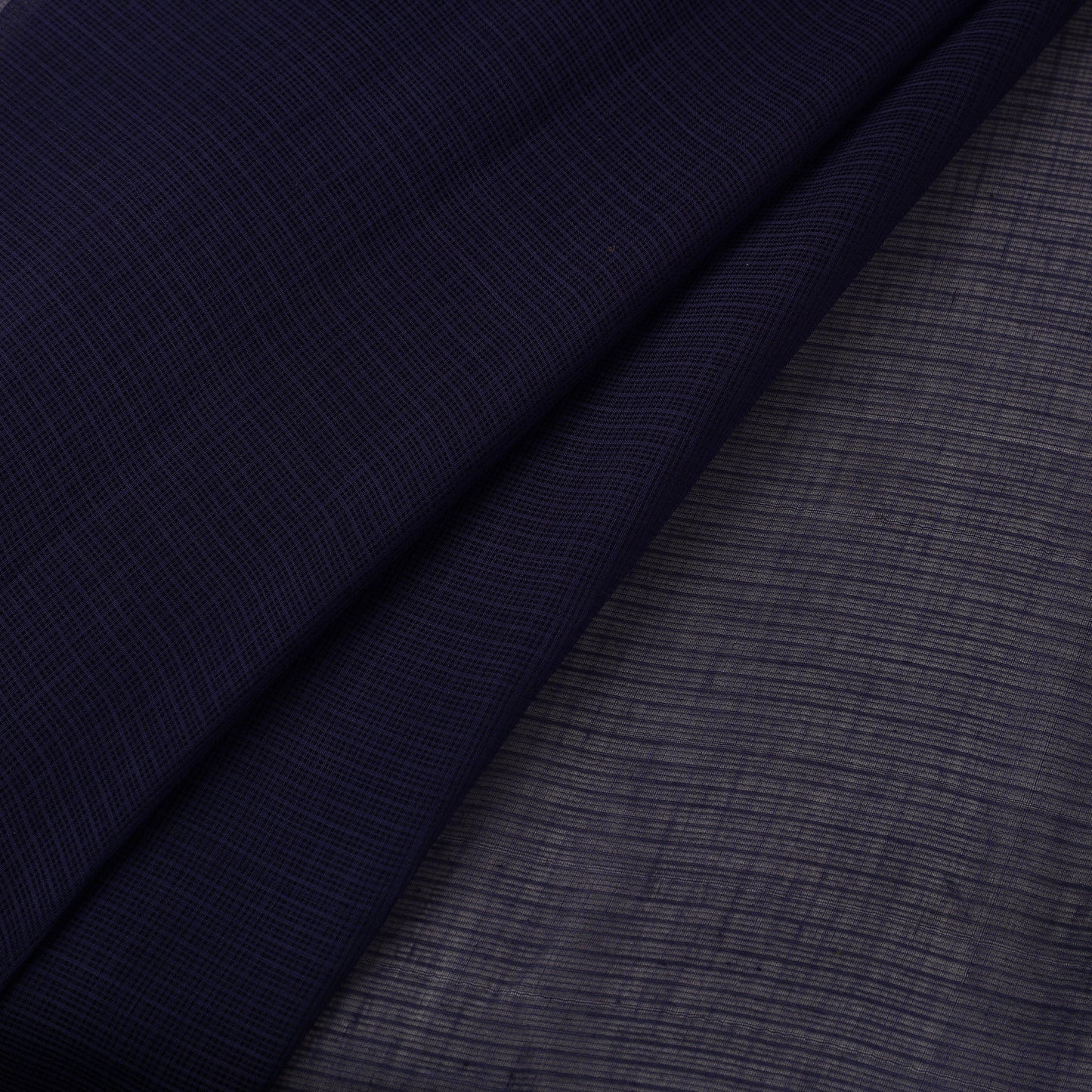 Blue Plain Cotton Kota Doria Fabric 