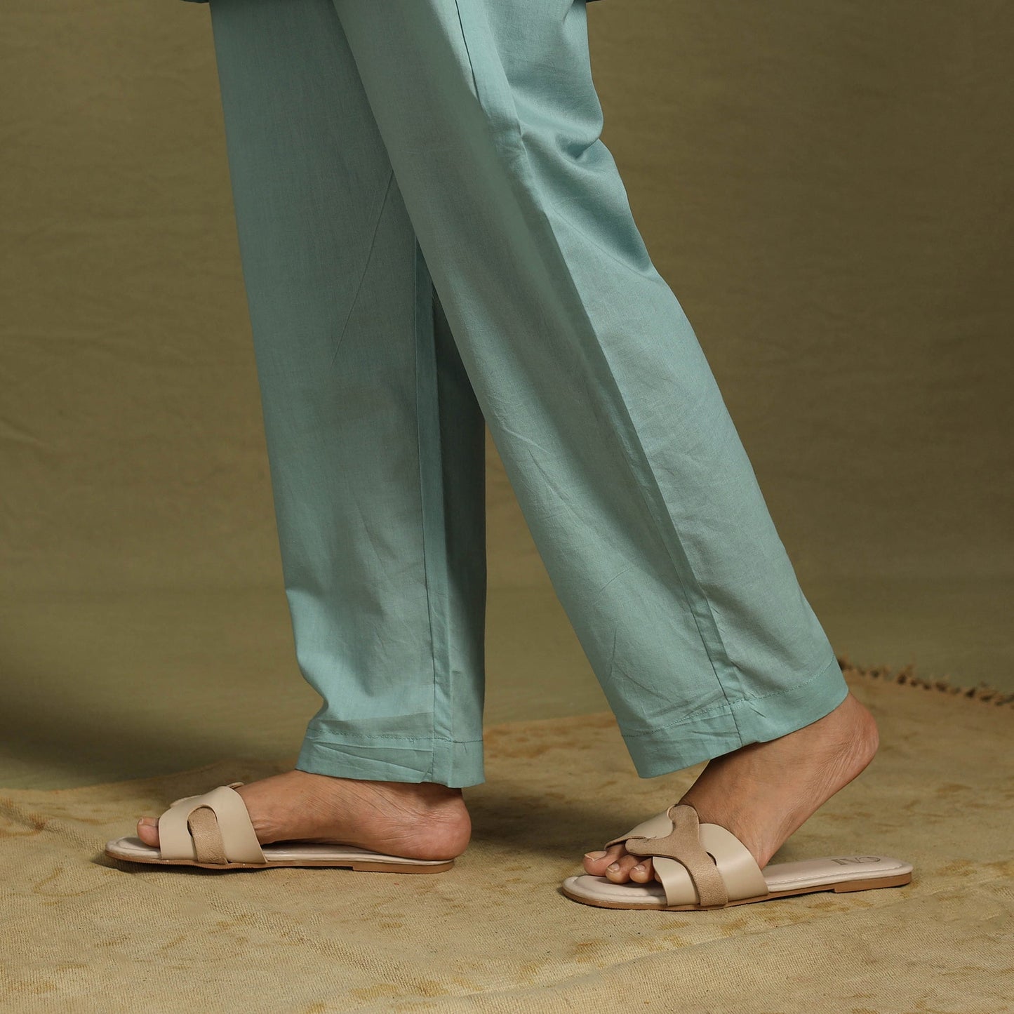 Blue Plain Dyed Cotton Co-Ord Set