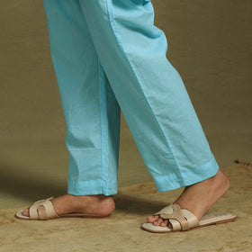 Blue Plain Dyed Cotton Co-Ord Set