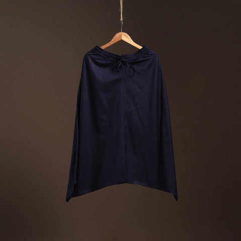 Blue - plain flex cotton elasticated harem pant 13