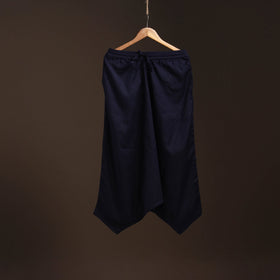 Blue - plain flex cotton elasticated harem pant 13