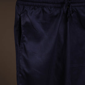 Blue - plain flex cotton elasticated harem pant 13