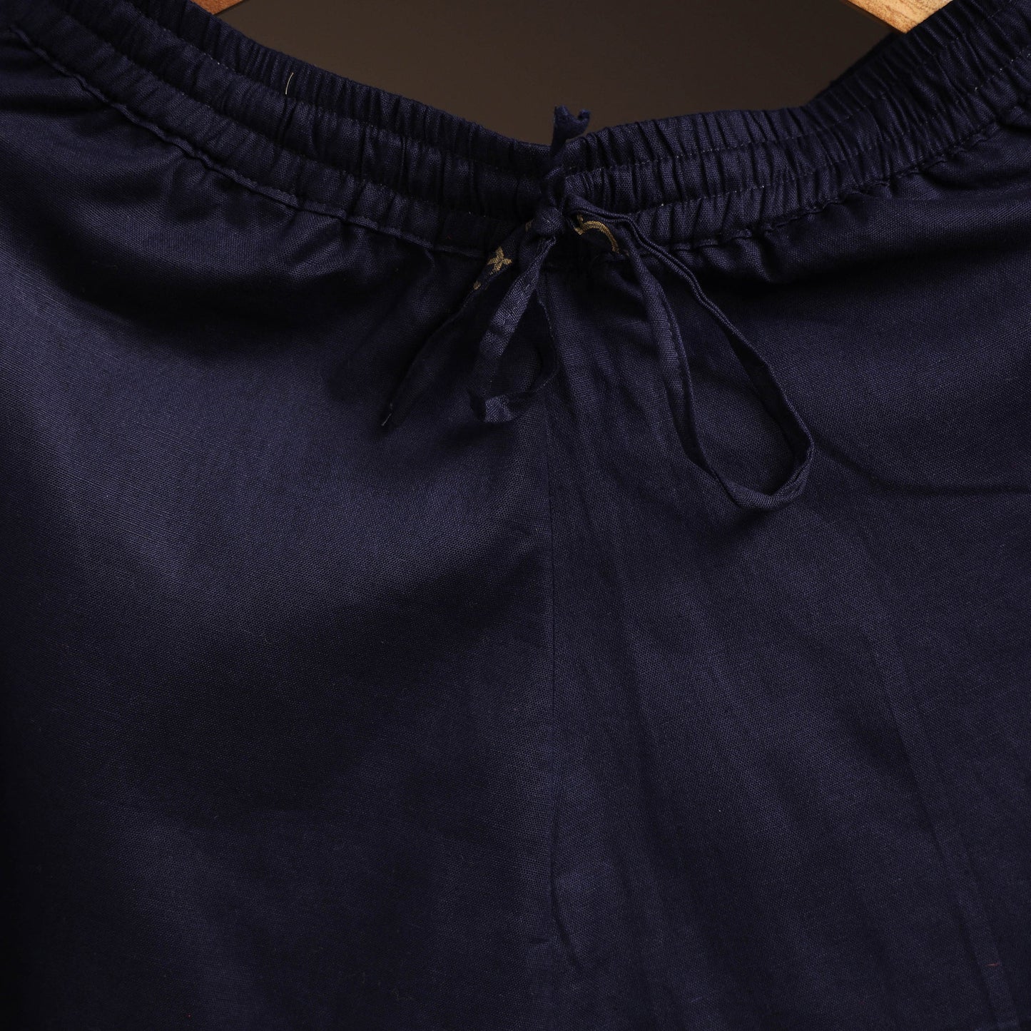 Blue - plain flex cotton elasticated harem pant 13