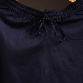 Blue - plain flex cotton elasticated harem pant 13