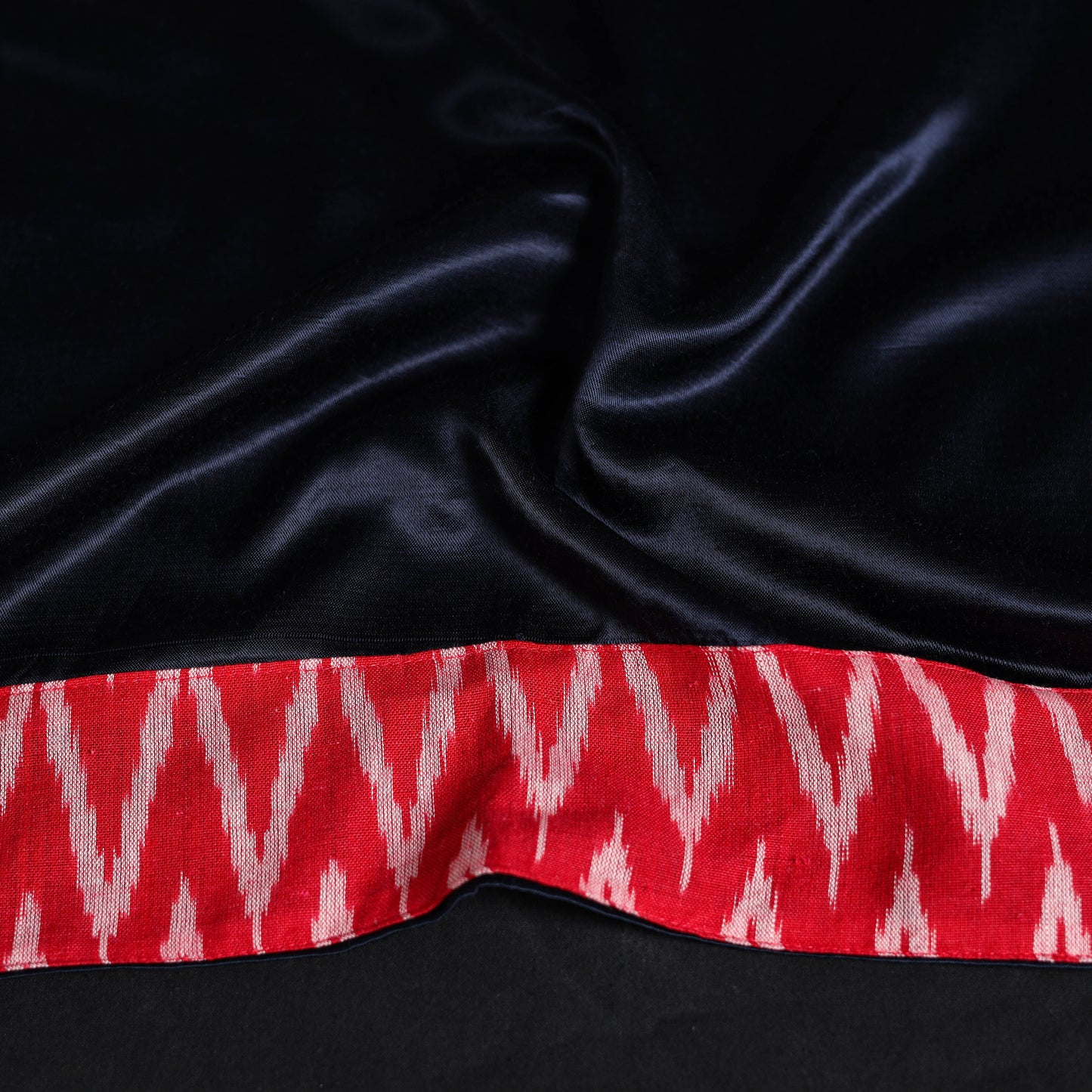 Blue Plain Mashru Silk Blouse Piece 