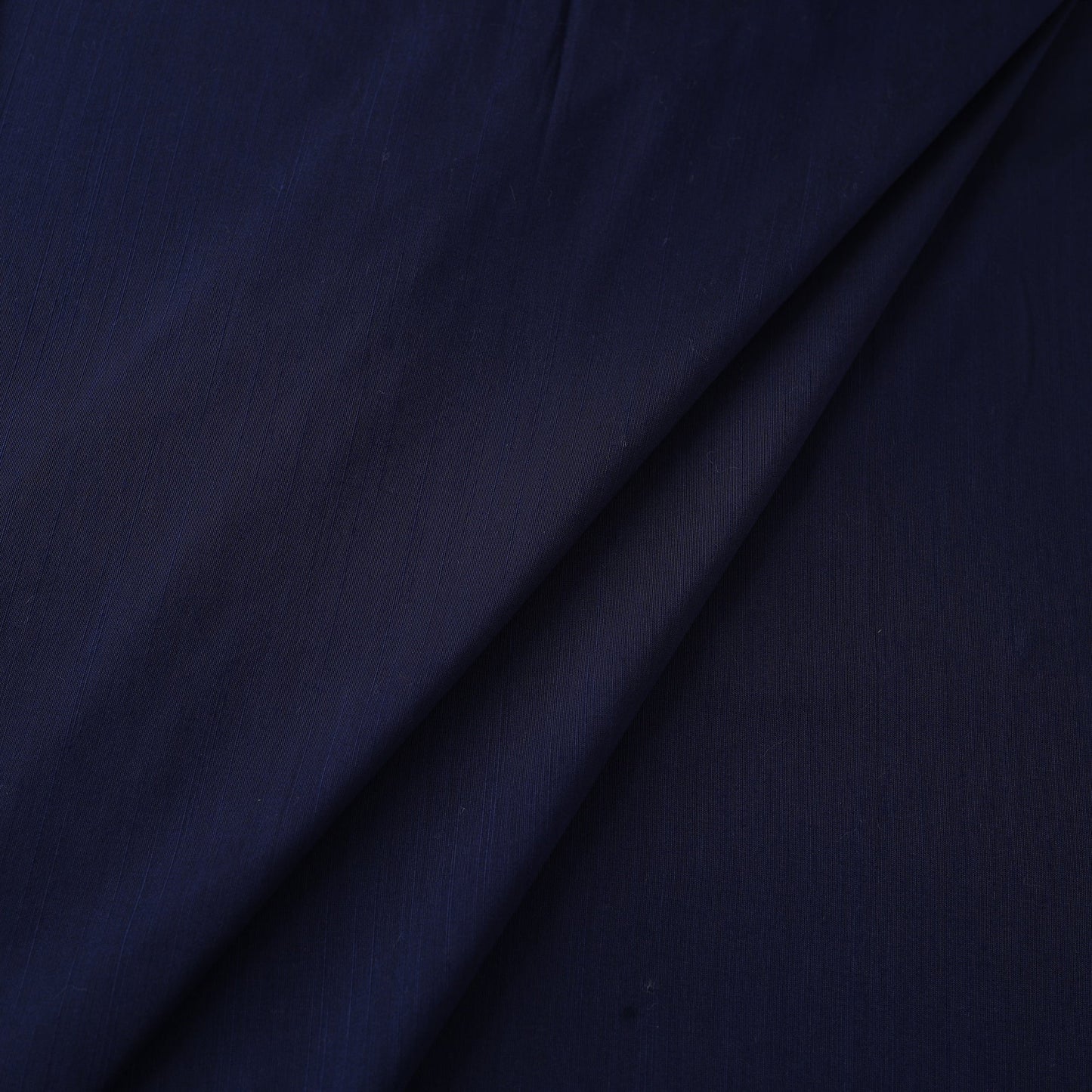 Blue Plain Slub Silk Fabric 